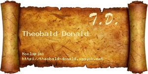 Theobald Donald névjegykártya